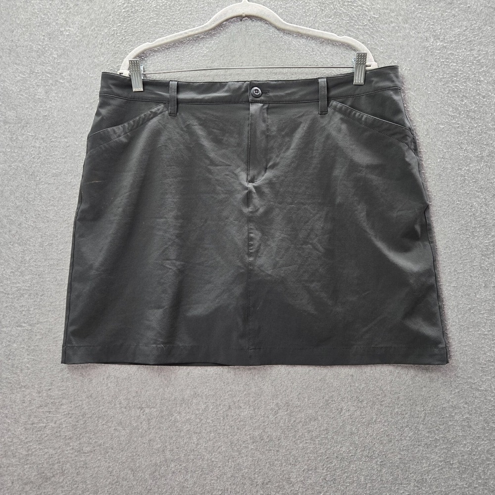 Eddie Bauer Women Skirt 16 Gray Skort Outdoor Hiking Lined READ
